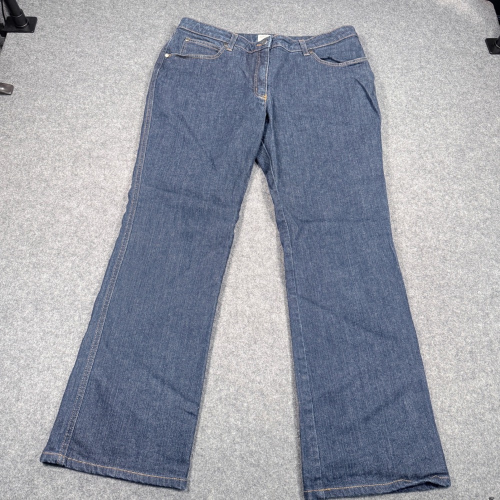 Armani Collezioni Womens Size 14 Dark Wash BootLeg Jeans Made in Italy